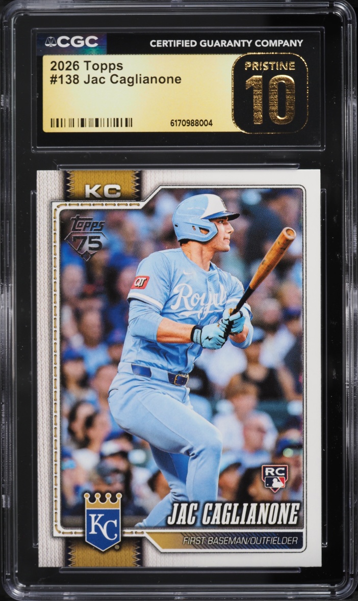 2026 Topps Jac Caglianone ROOKIE #138 CGC 10 PRISTINE