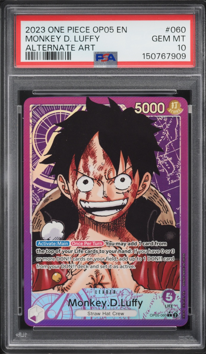 2023 One Piece Awakening Of The New Era Leader Monkey D. Luffy #OP05-060 PSA 10 GEM MINT