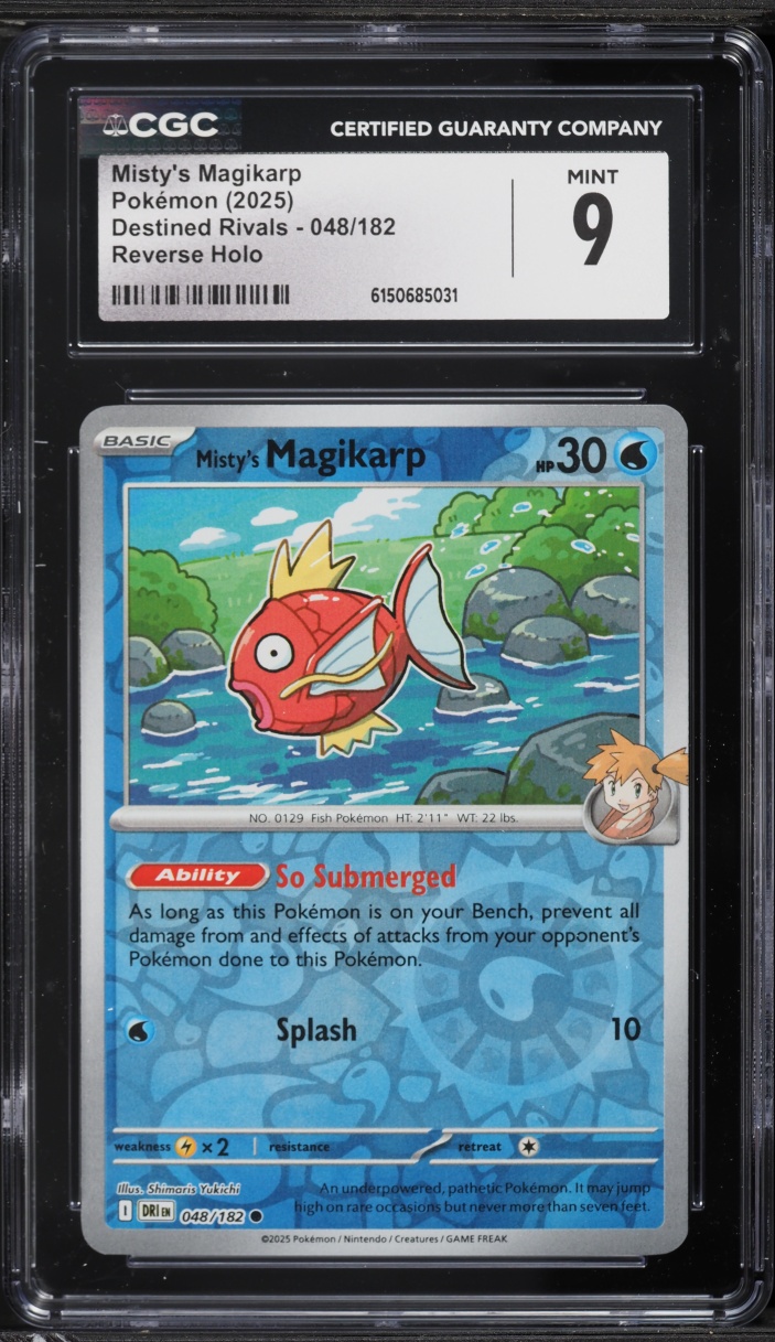 2025 Pokemon Scarlet & Violet Destined Rivals Reverse Holo Misty's Magikarp #48 CGC 9 MINT
