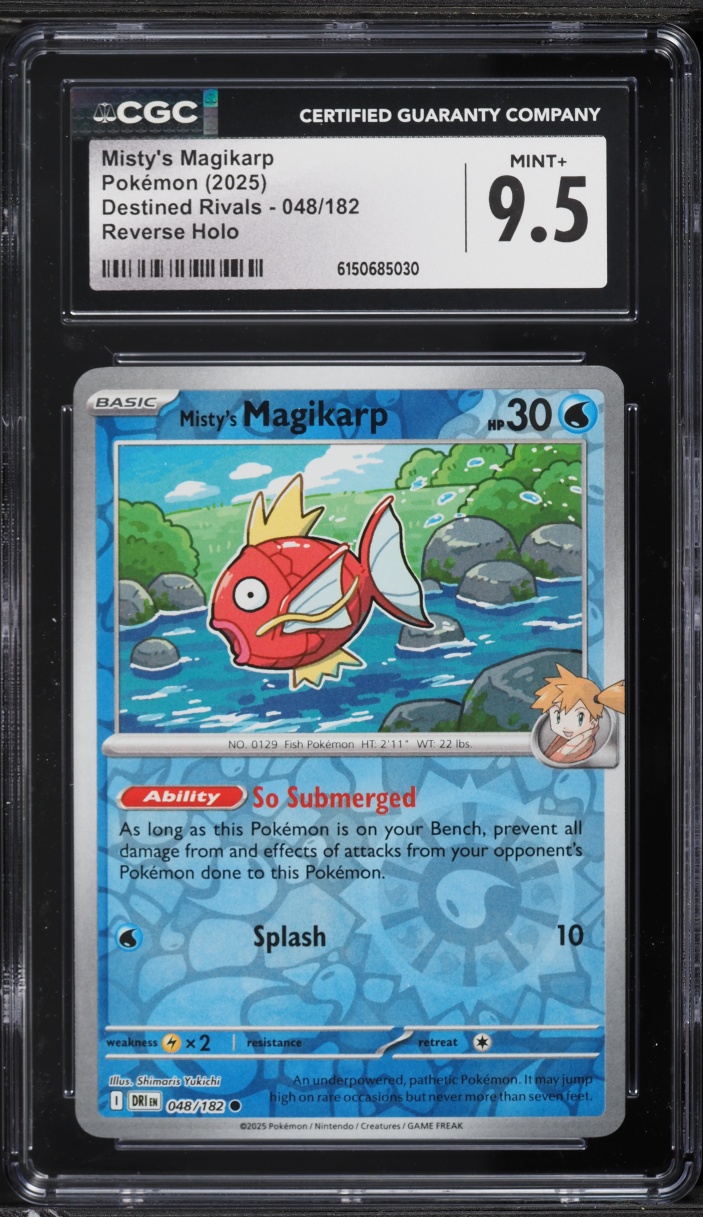 2025 Pokemon Scarlet & Violet Destined Rivals Reverse Holo Misty's Magikarp #48 CGC 9.5 MINT+