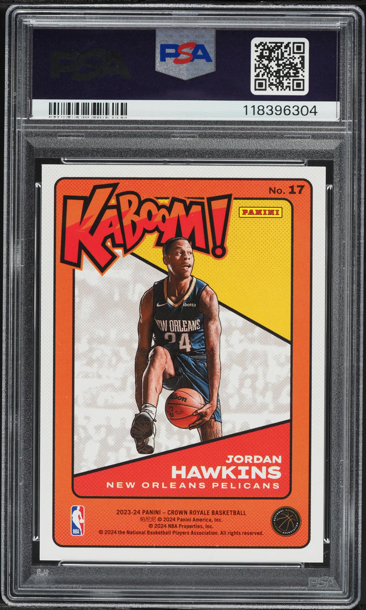 2023 Crown Royale Kaboom! Gold Jordan Hawkins ROOKIE /10 #17 PSA 7 NRMT