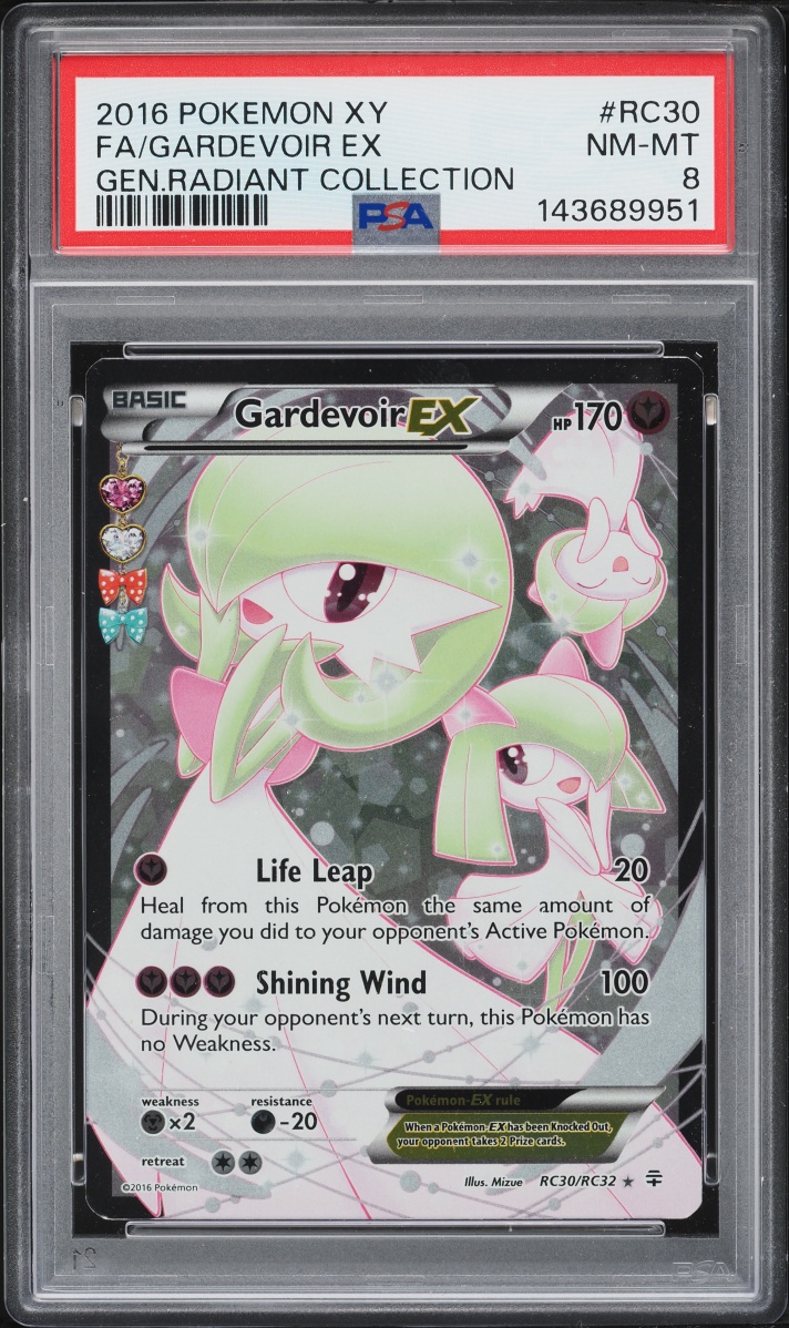 2016 Pokemon XY Generations Radiant Collection Full Art Gardevoir EX #RC30 PSA 8 NM-MT