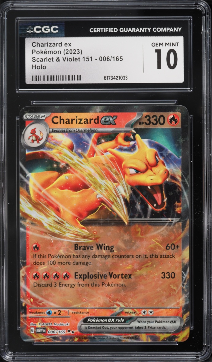 2023 Pokemon Scarlet & Violet 151 Holo Charizard ex #6 CGC 10 GEM MINT