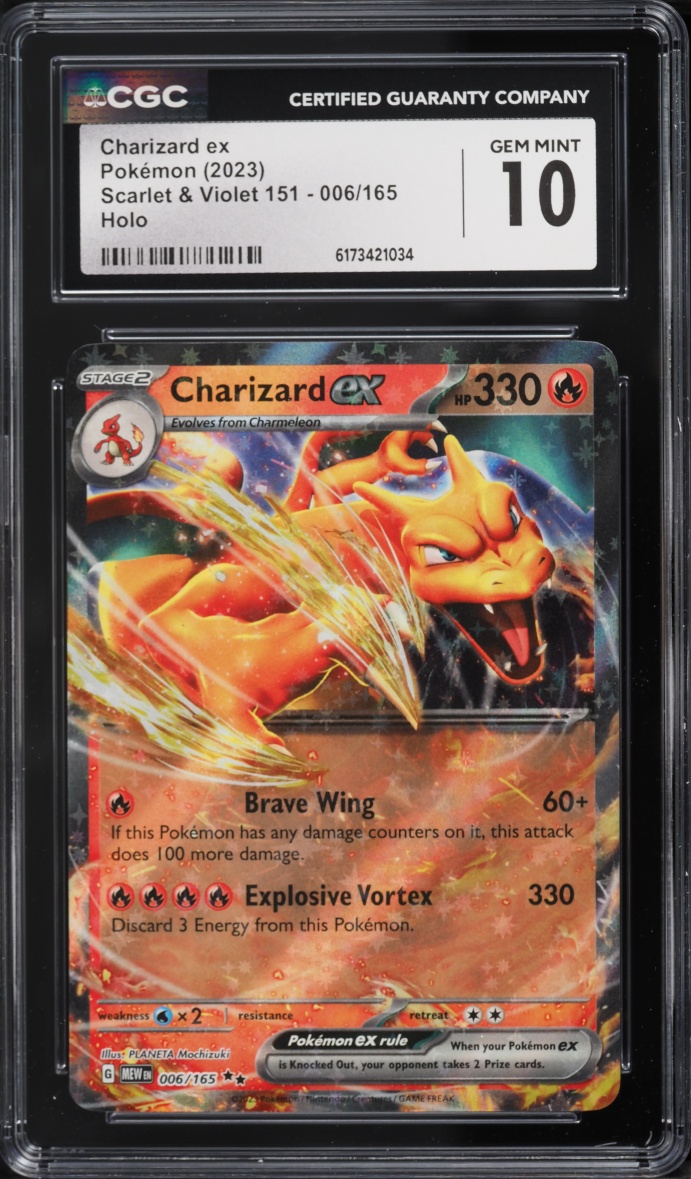 2023 Pokemon Scarlet & Violet 151 Holo Charizard ex #6 CGC 10 GEM MINT