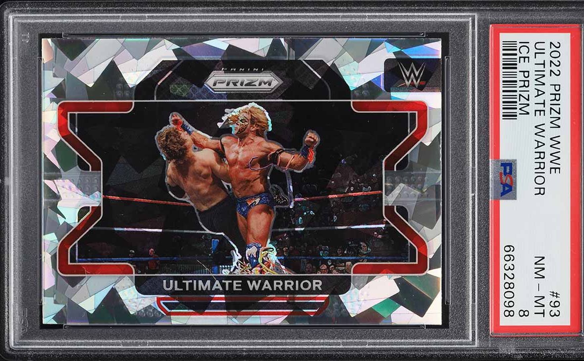 2022 Panini Prizm WWE Ice Ultimate Warrior #93 PSA 8 NM-MT