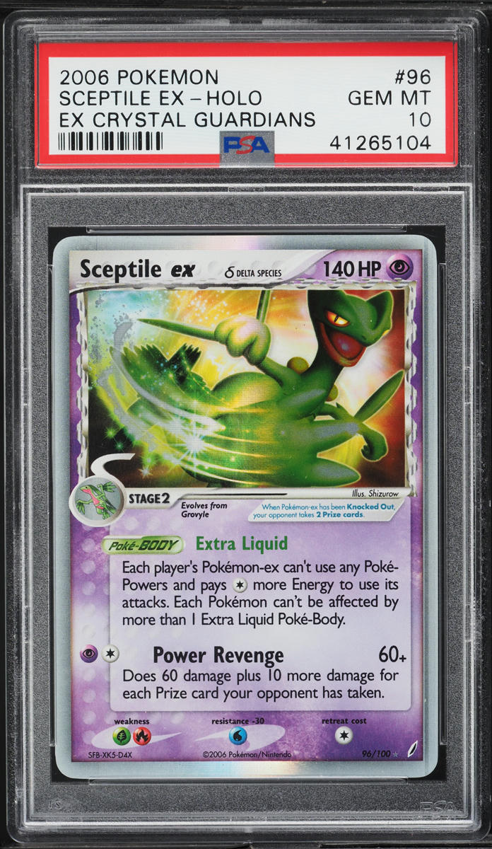 2006 Pokemon EX Crystal Guardians Holo Sceptile ex #96 PSA 10 GEM MINT