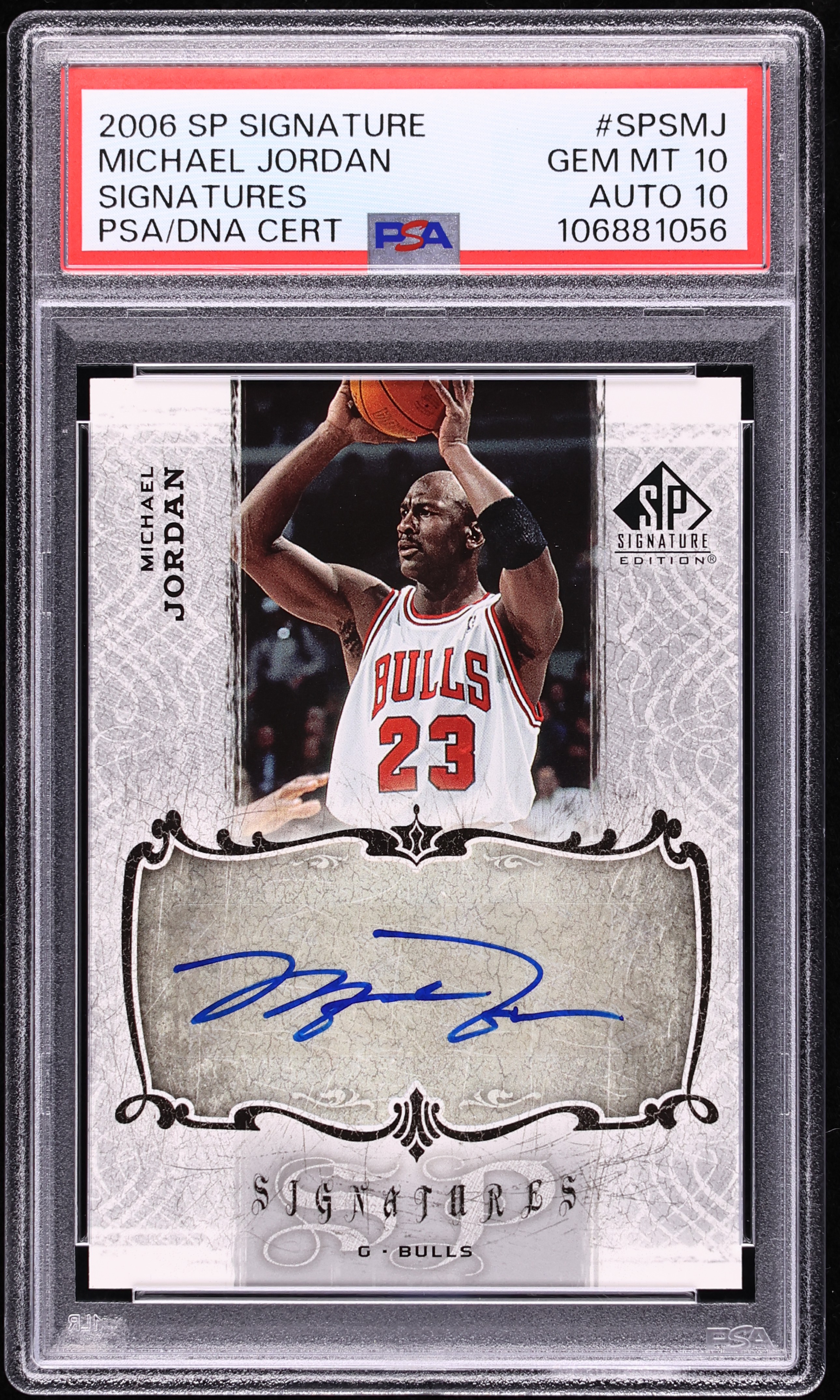 2006 SP Signature Edition Michael Jordan AUTO DNA 10 #SPS-MJ PSA