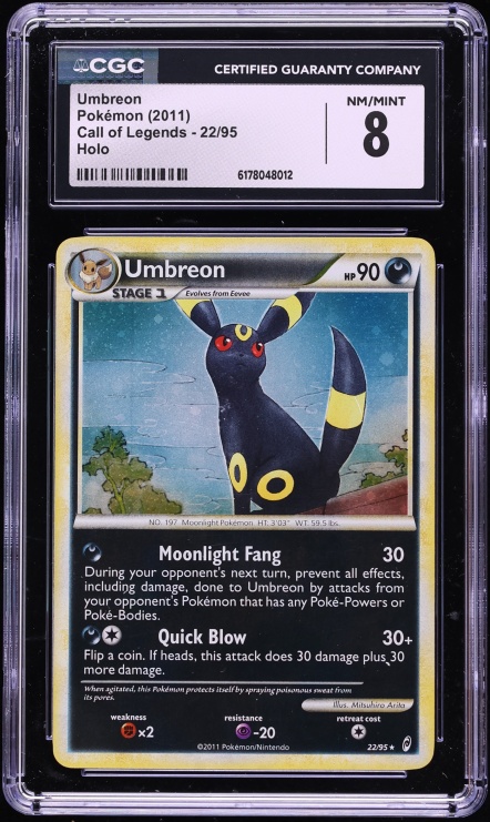 2011 Pokemon Call Of Legends Holo Umbreon #22 CGC 8 NM-MT