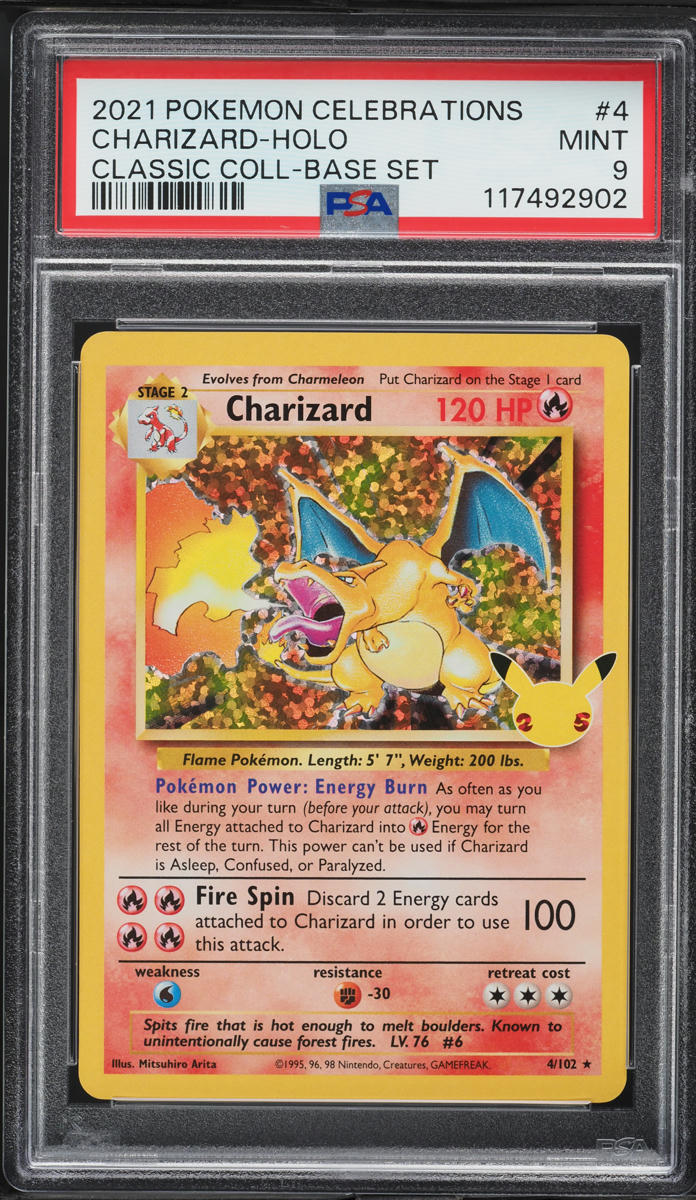 2021 Pokemon SWSH Celebrations Classic Collection Holo Charizard #4 PSA 9 MINT