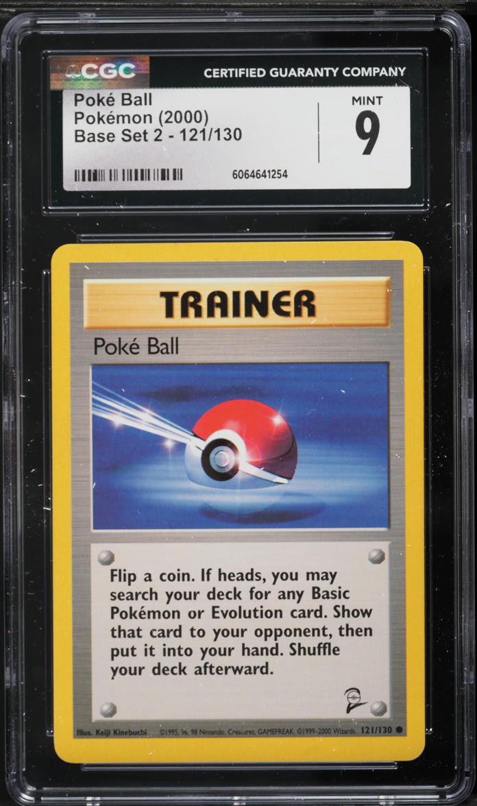 2000 Pokemon Base Set 2 Poke Ball #121 CGC 9 MINT
