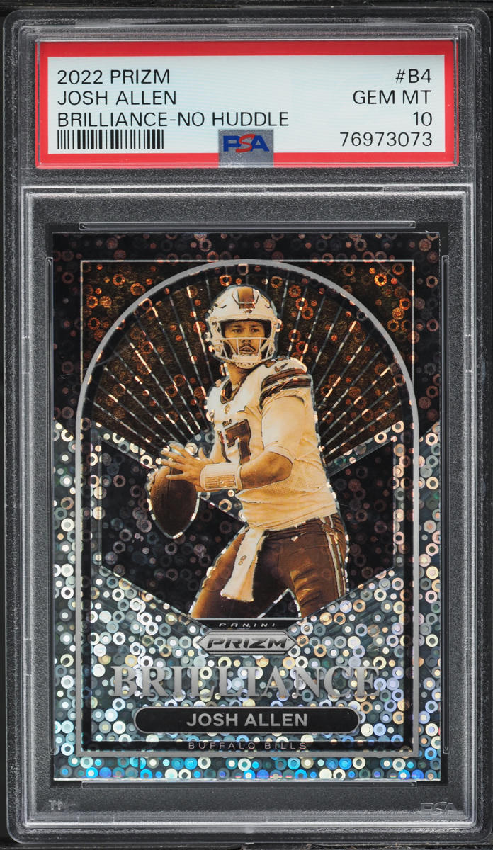 2022 Panini Prizm Brilliance No Huddle Josh Allen #B4 PSA 10 GEM MINT