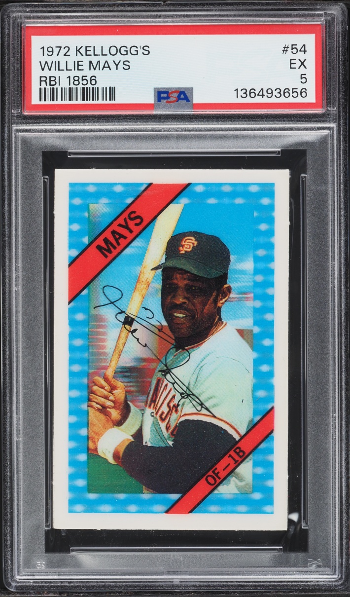 1972 Kellogg's Willie Mays #54 PSA 5 EX