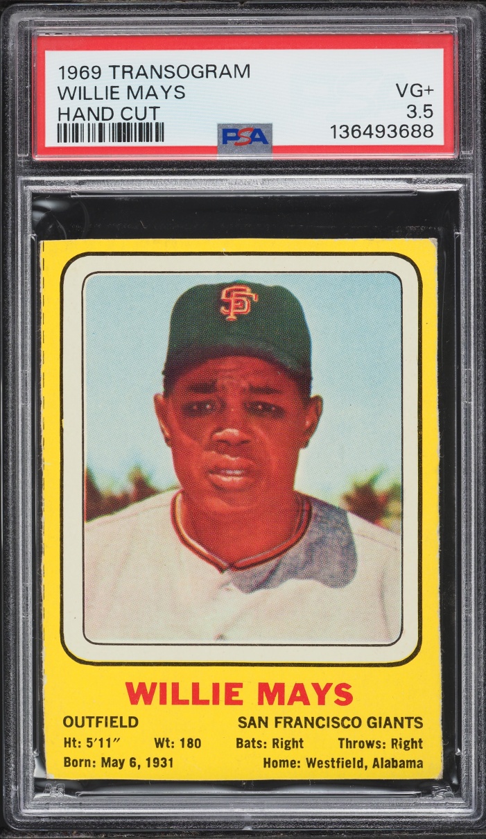 1969 Transogram Willie Mays PSA 3.5 VG+