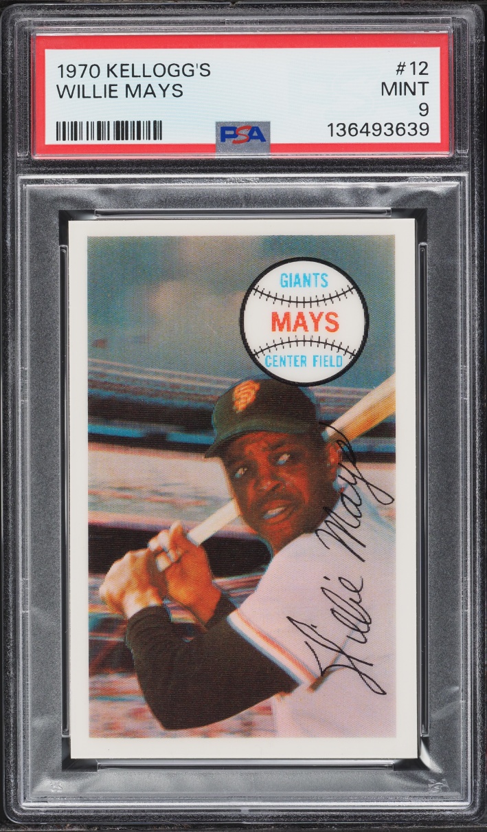 1970 Kellogg's Willie Mays #12 PSA 9 MINT
