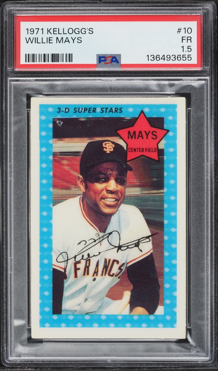 1971 Kellogg's Willie Mays #10 PSA 1.5 FR