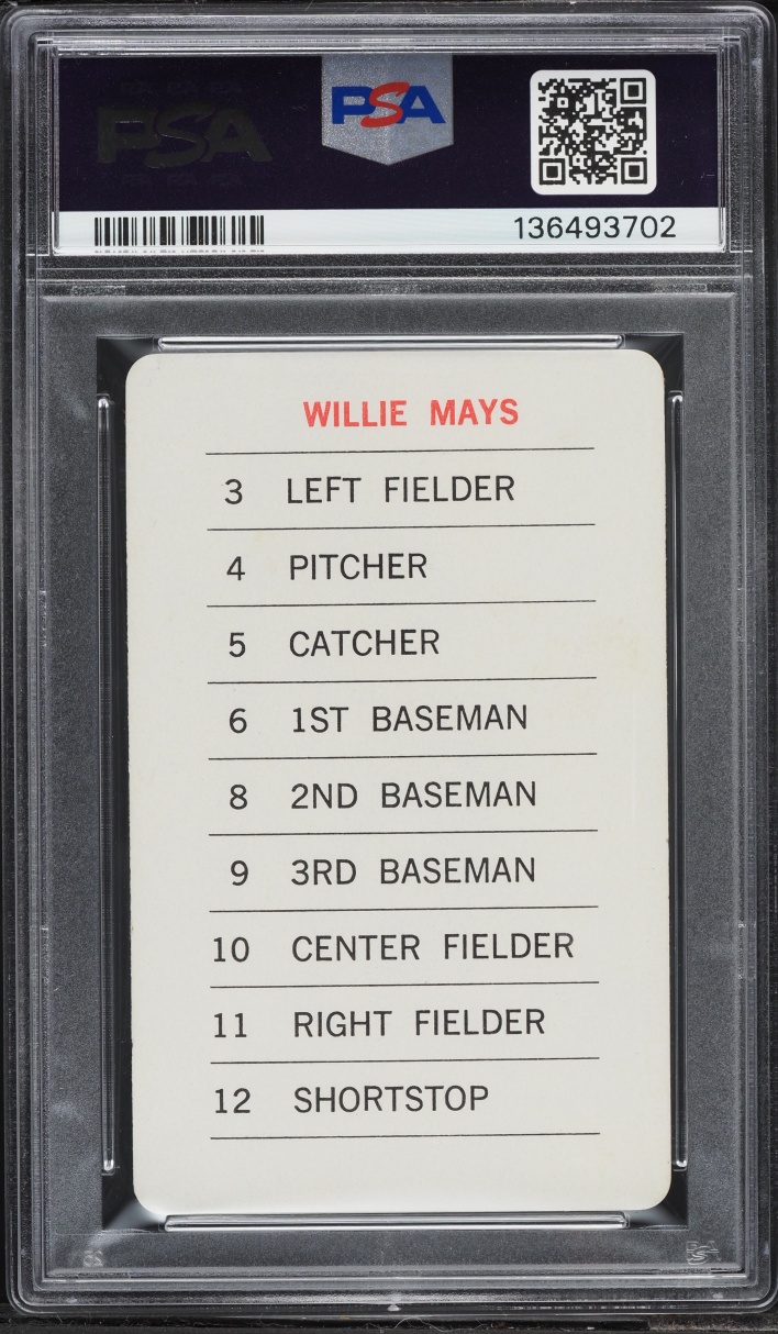 1970 Milton Bradley Willie Mays PSA 5 EX