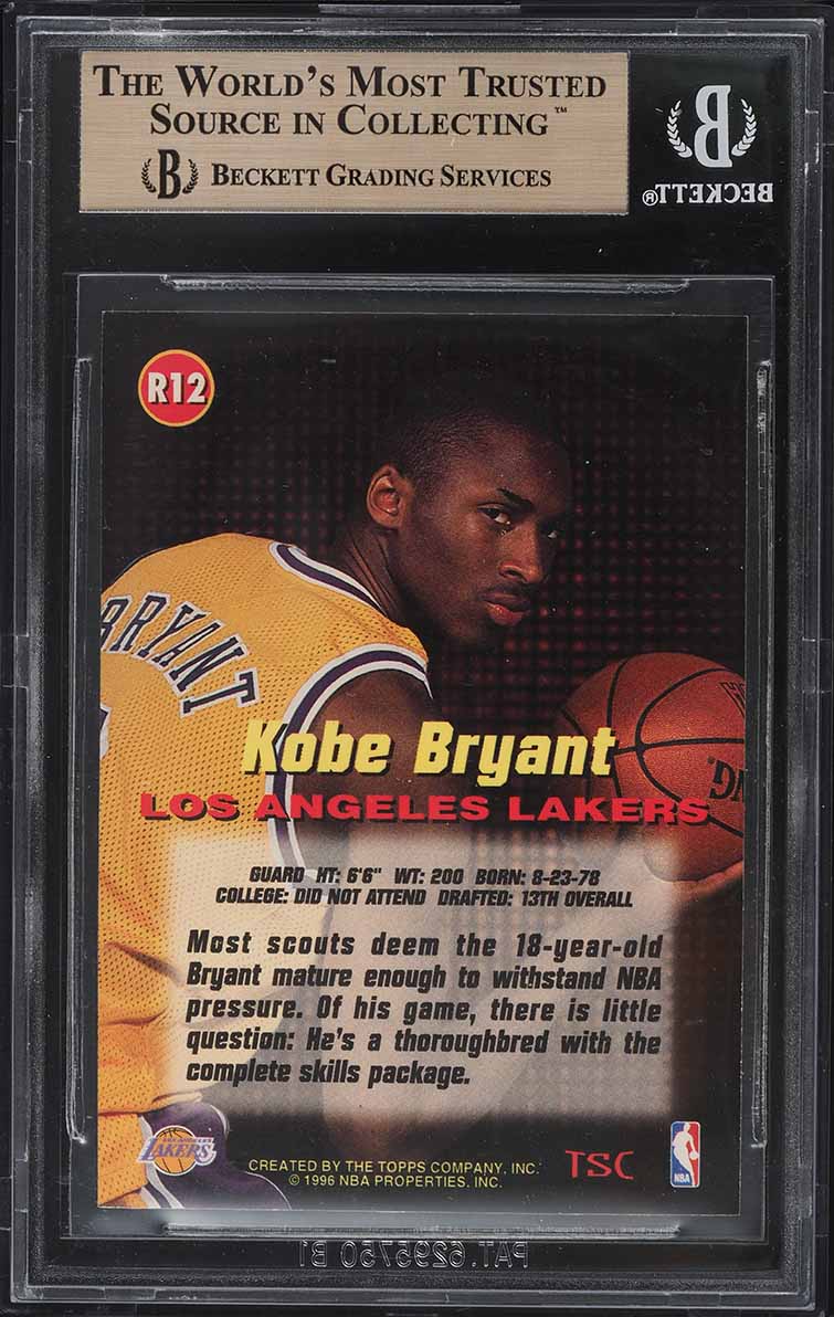 1996 Stadium Club Members Only Rookies 1 Kobe Bryant ROOKIE #R12 BGS 9.5 GEM