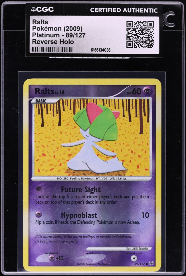 2009 Pokemon Platinum Reverse Holo Ralts #89 CGC AUTH