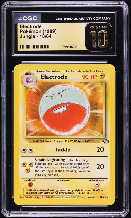 1999 Pokemon Jungle Electrode #18 CGC 10 PRISTINE