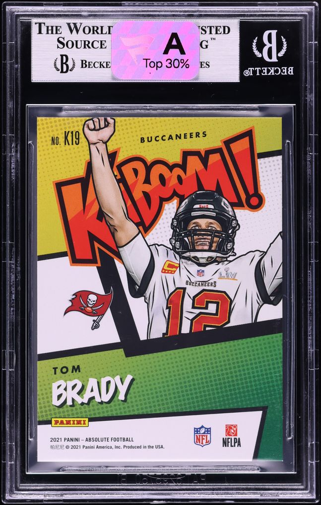 2021 Absolute Kaboom! Gold Tom Brady /10 #19 BGS 9 MINT