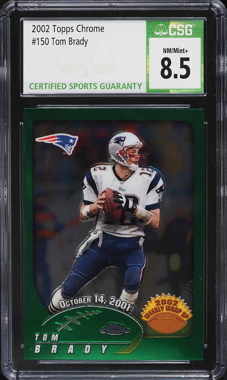 2002 Topps Chrome Tom Brady #150 CSG 8.5 NM-MT+