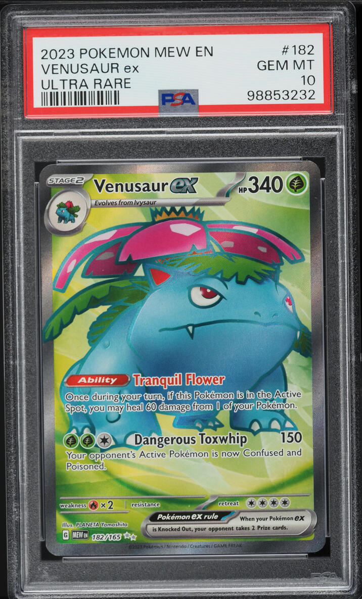 2023 Pokemon Scarlet & Violet 151 Full Art Venusaur ex #182 PSA 10 GEM MINT