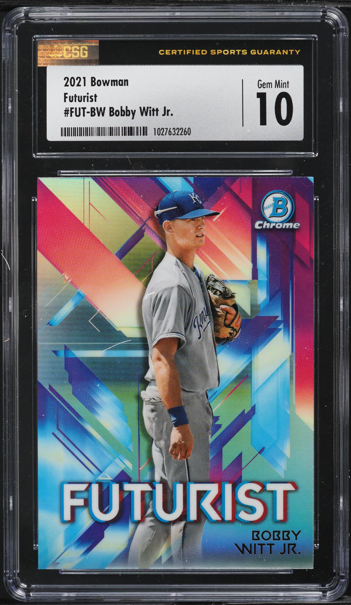 2021 Bowman Chrome Futurist Bobby Witt Jr. PROSPECT #FUT-BW CSG 10 GEM MINT