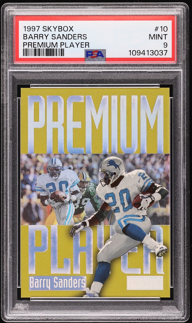 1997 Skybox Premium Player Barry Sanders #10 PSA 9 MINT