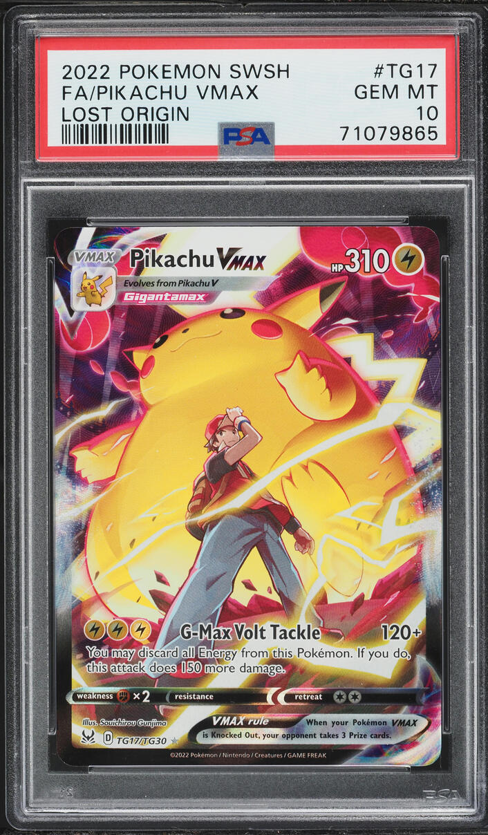 2022 Pokemon Sword & Shield Lost Origin CHR Pikachu VMAX #TG17 PSA 10 GEM MINT