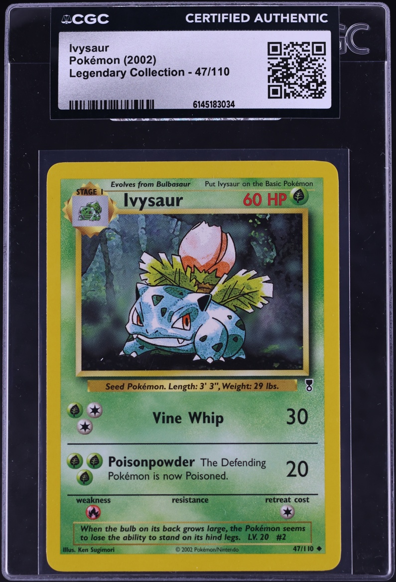 2002 Pokemon Legendary Collection Ivysaur #47 CGC AUTH