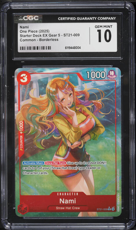 2025 One Piece Japanese Promo Nami #P-102 CGC 10 PRISTINE on
