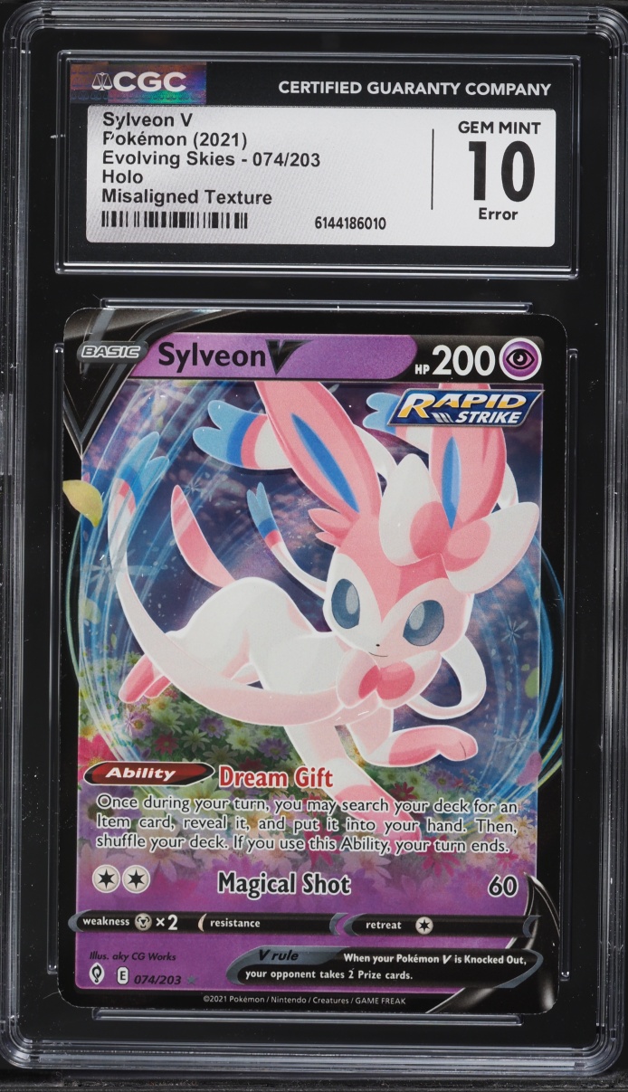 2021 Pokemon Sword & Shield Evolving Skies Sylveon V #74 CGC 10 GEM MINT