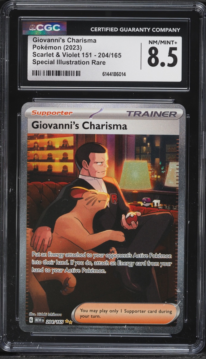 2023 Pokemon Scarlet & Violet 151 SIR Giovanni's Charisma #204 CGC 8.5 NM-MT+