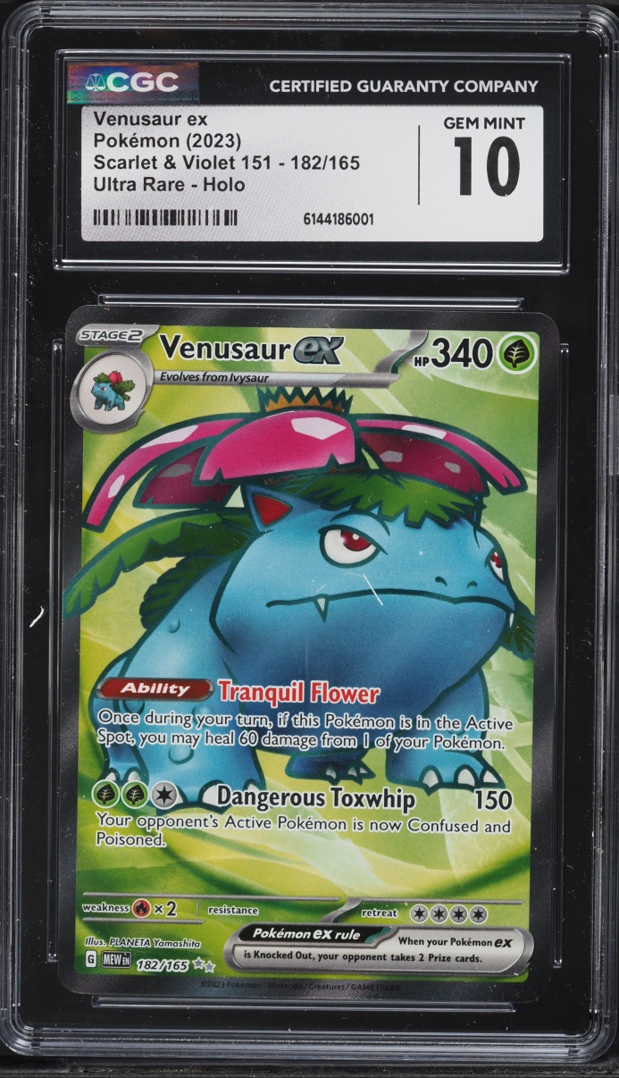 2023 Pokemon Scarlet & Violet 151 Full Art Venusaur ex #182 CGC 10 GEM MINT