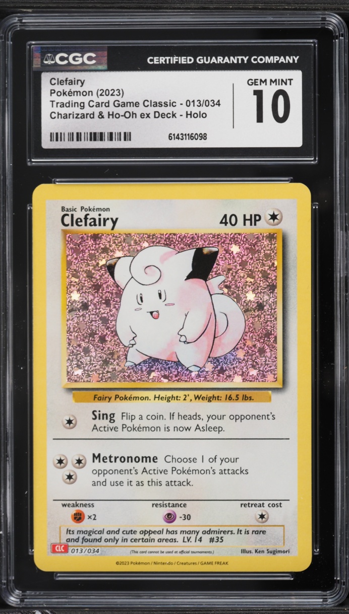 2023 Pokemon TCG Classic Collection Holo Clefairy #13 CGC 10 GEM MINT