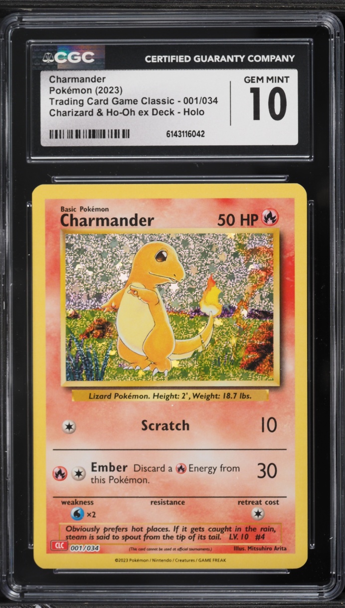2023 Pokemon TCG Classic Collection Holo Charmander #1 CGC 10 GEM MINT