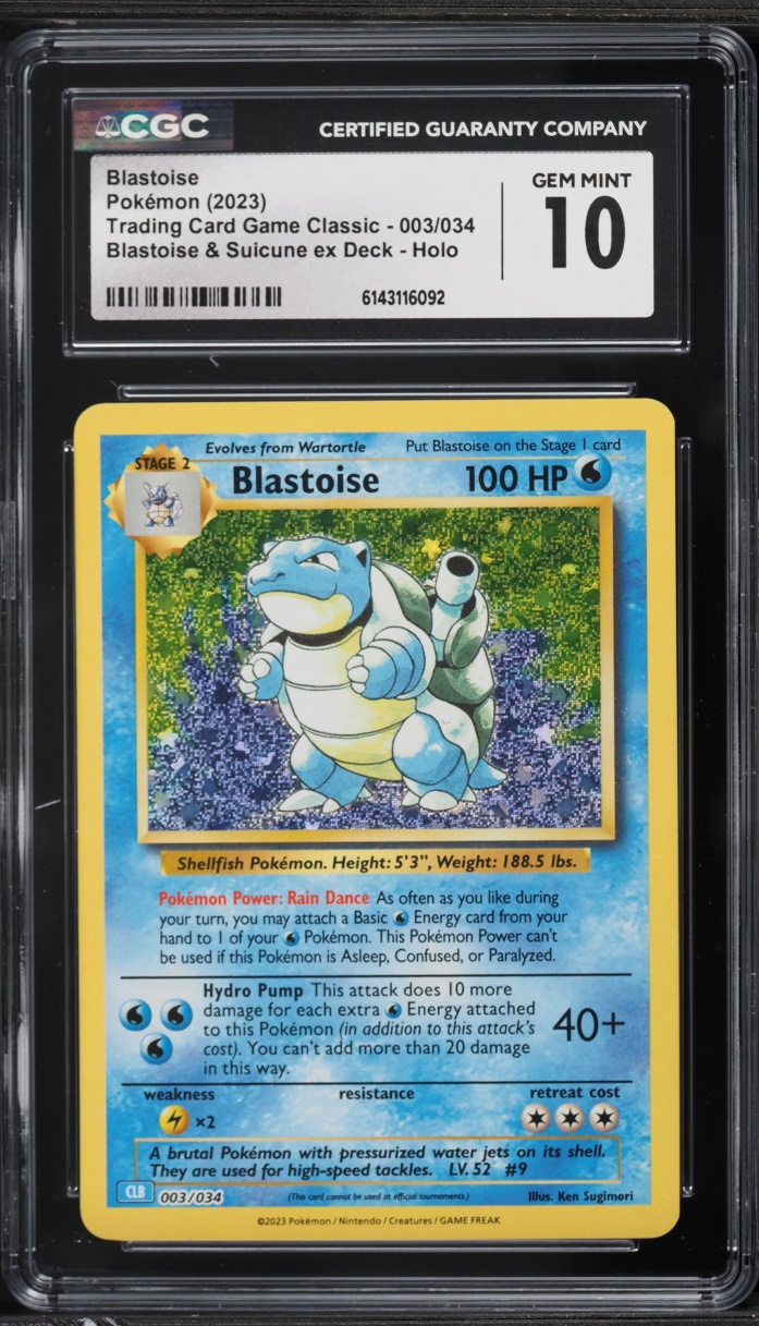2023 Pokemon TCG Classic Collection Holo Blastoise #3 CGC 10 GEM MINT