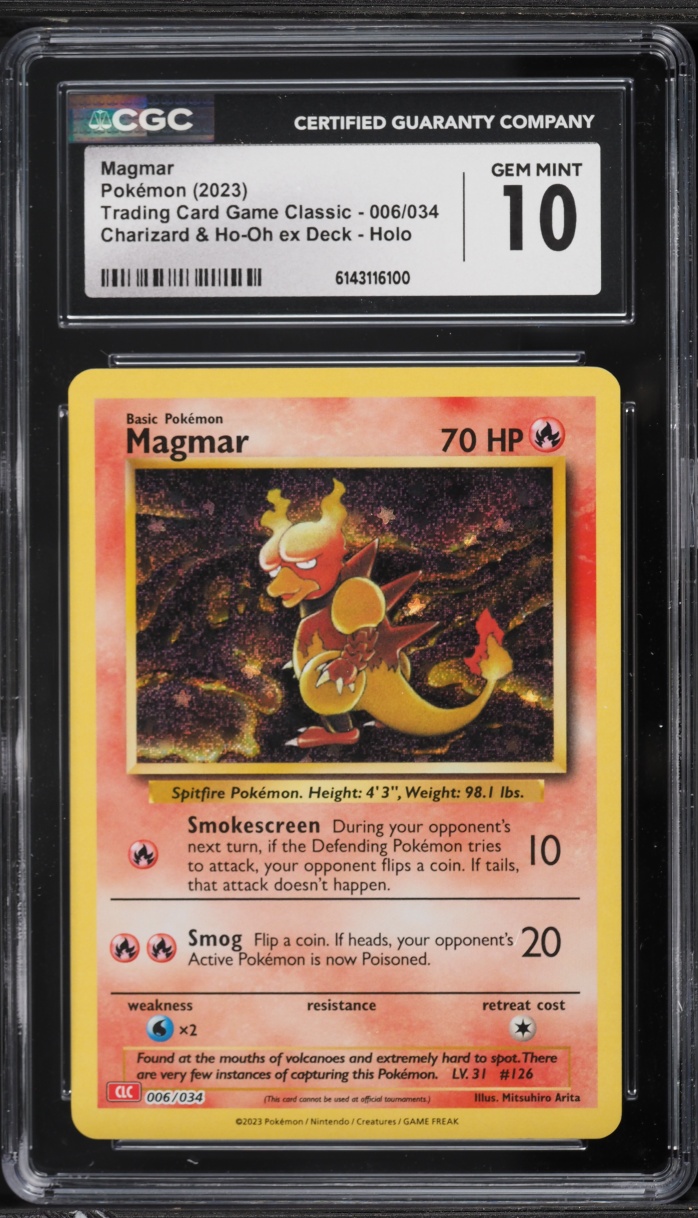 2023 Pokemon TCG Classic Collection Holo Magmar #6 CGC 10 GEM MINT