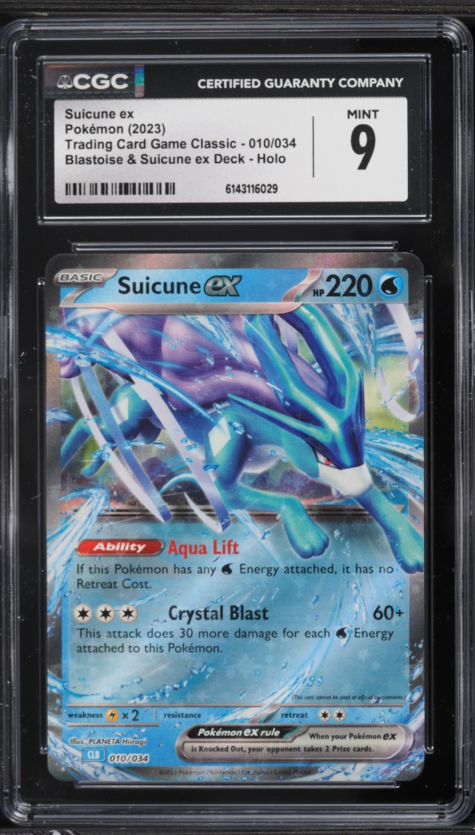 2023 Pokemon TCG Classic Collection Holo Suicune EX #10 CGC 9 MINT