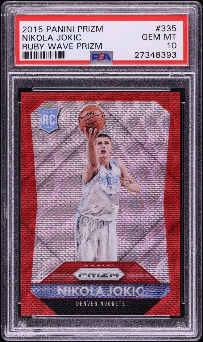 2015 Panini Prizm Ruby Wave Nikola Jokic ROOKIE /350 #335 PSA 10 GEM MINT