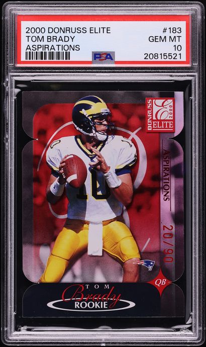2000 Donruss Elite Aspirations Tom Brady ROOKIE /90 #183 PSA 10 GEM MINT