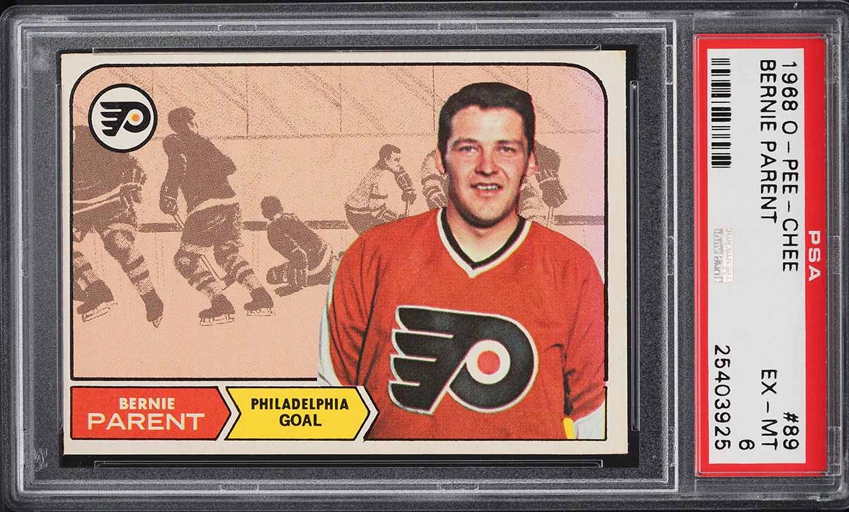 1968 O-Pee-Chee Hockey Bernie Parent ROOKIE #89 PSA 6 EXMT