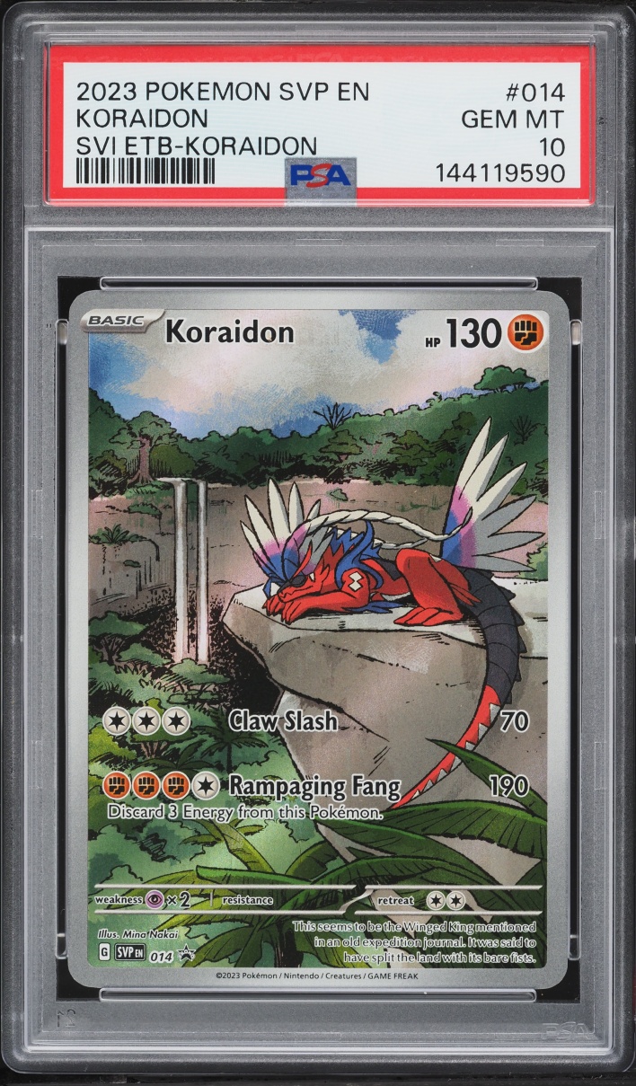 2023 Pokemon Scarlet & Violet Promo ETB Full Art Koraidon #14 PSA 10 GEM MINT