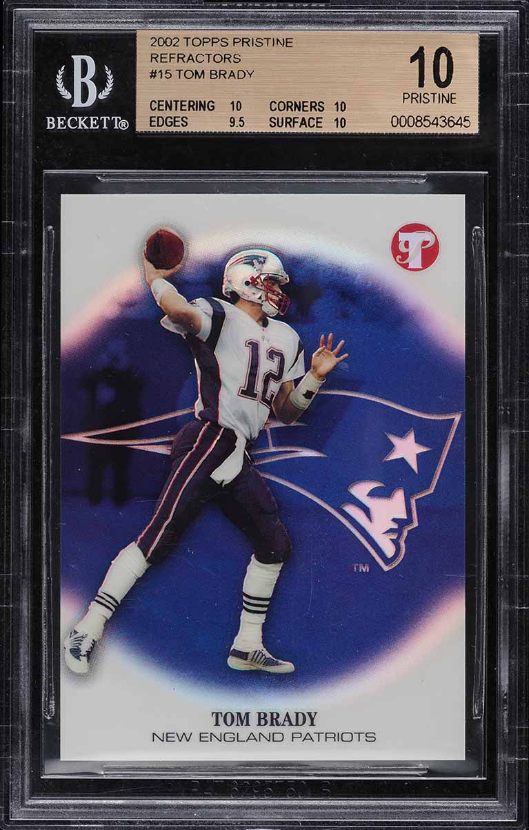 2002 Topps Pristine Refractor Tom Brady /349 #15 BGS 10 PRISTINE