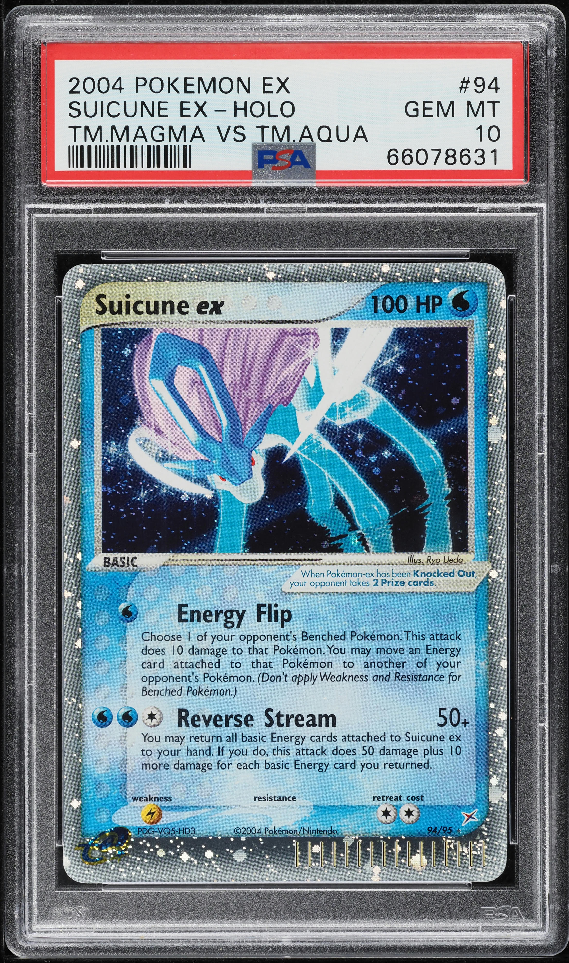 2004 Pokemon EX Team Magma Vs Team Aqua Holo Suicune ex #94 PSA 10 GEM MINT
