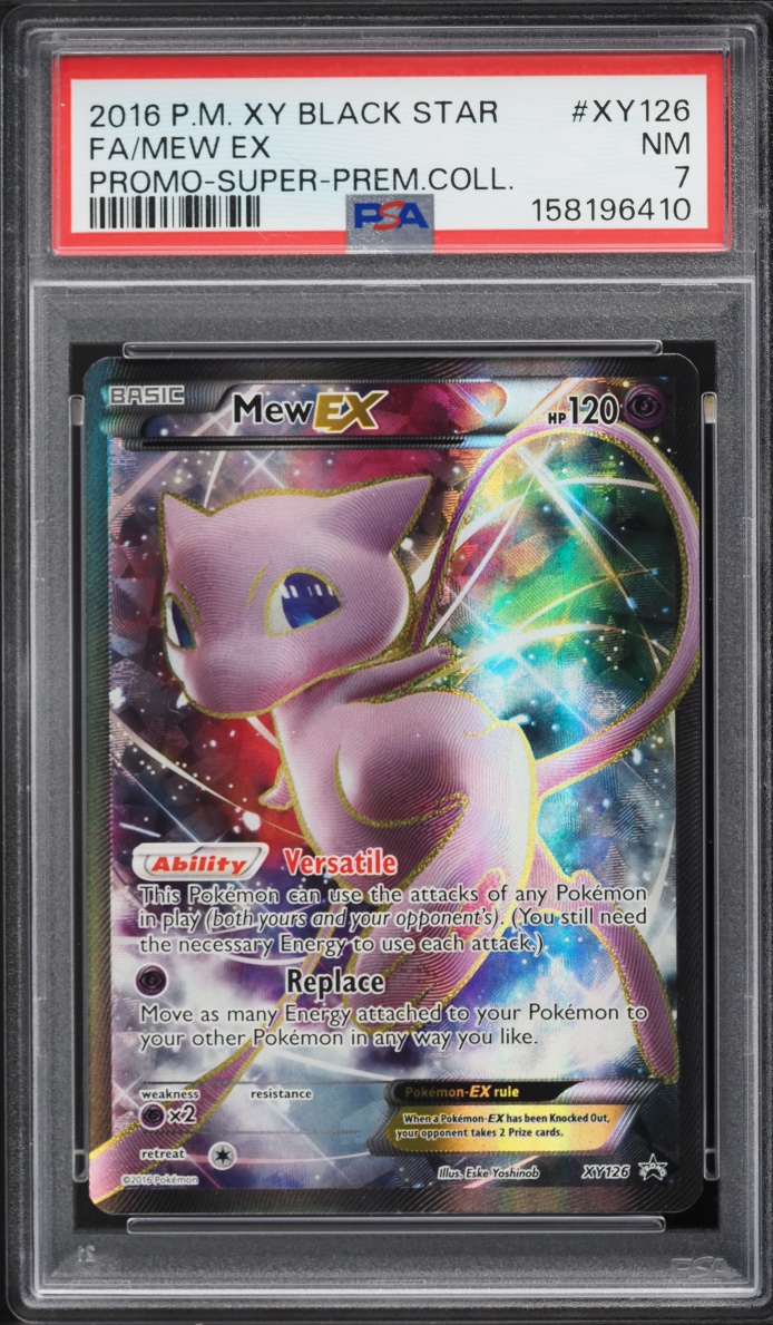 2016 Pokemon XY Black Star Promo Super Premium Collection Full Art Mew EX #XY126 PSA 7 NRMT