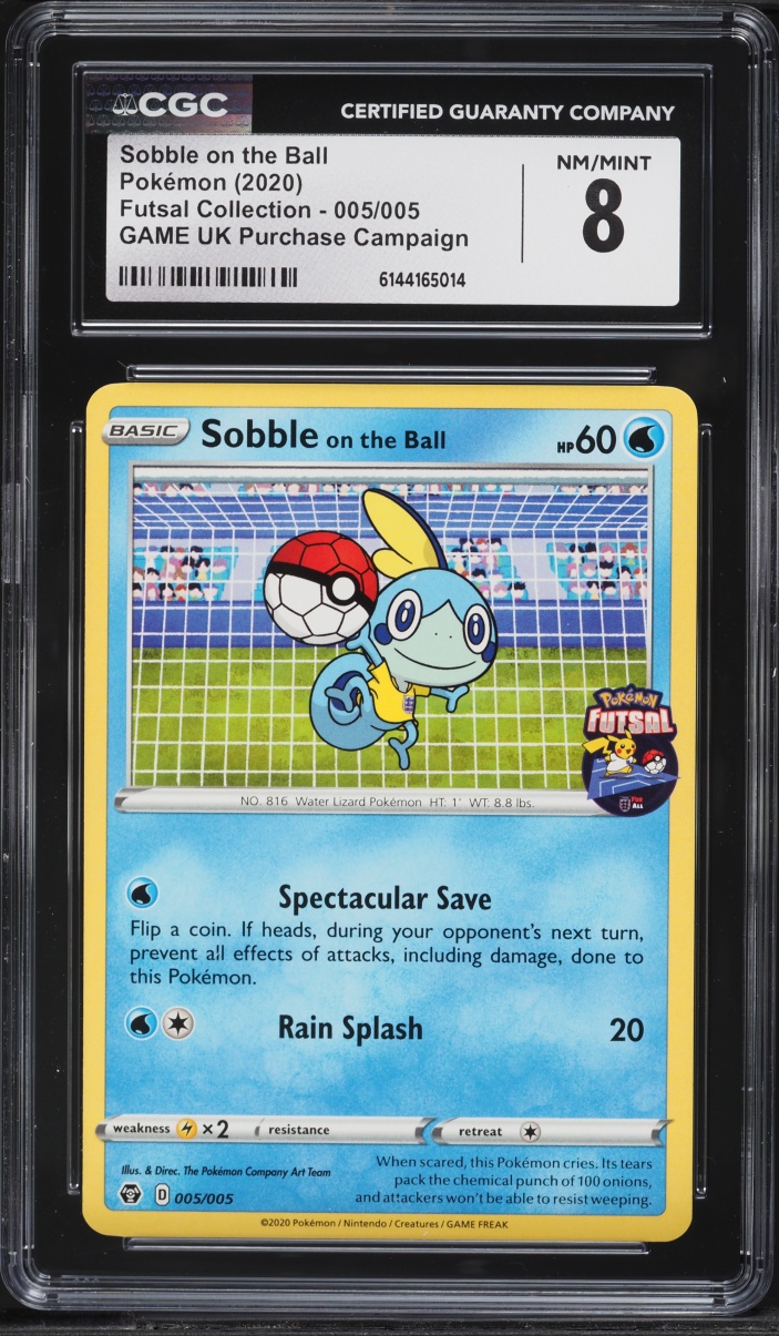 2020 Pokemon Sword & Shield Futsal Collection Sobble On The Ball #5 CGC 8 NM-MT