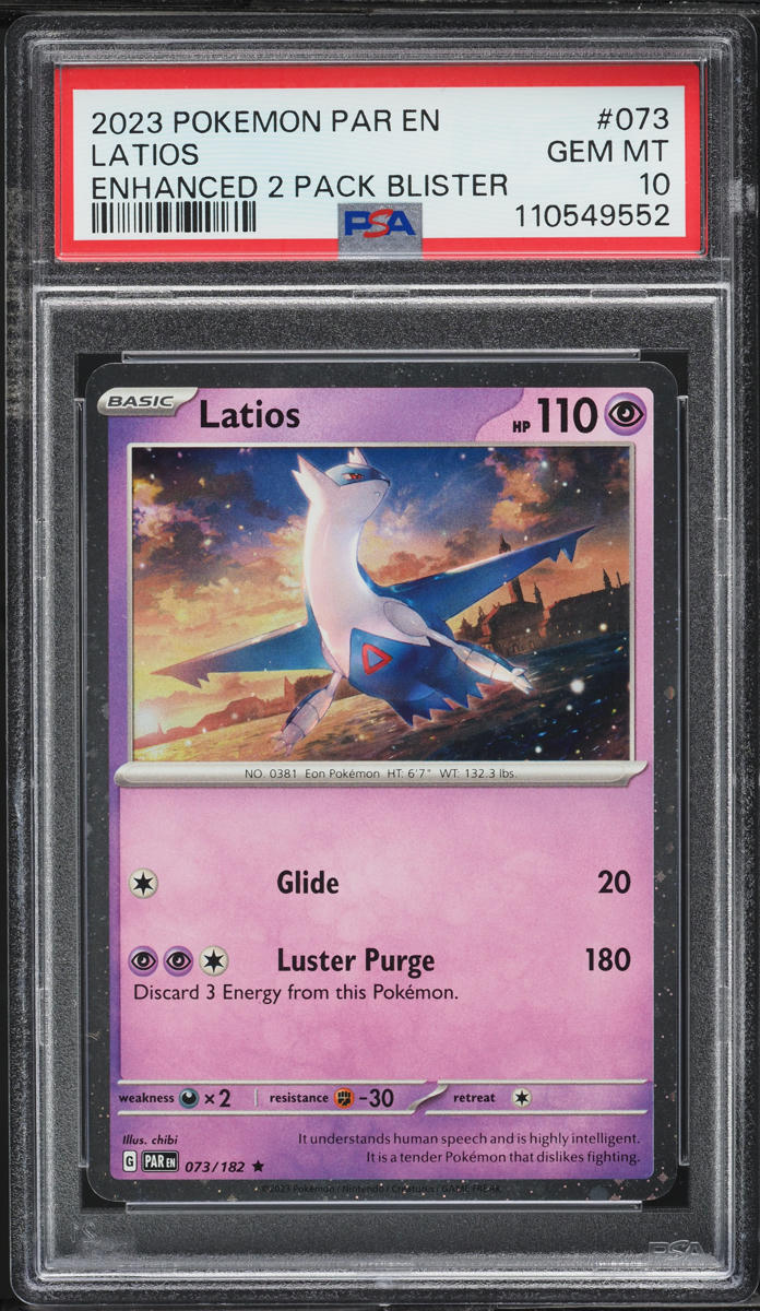 2023 Pokemon Scarlet & Violet Black Star Promo Paradox Rift Latios #073 PSA 10 GEM MINT