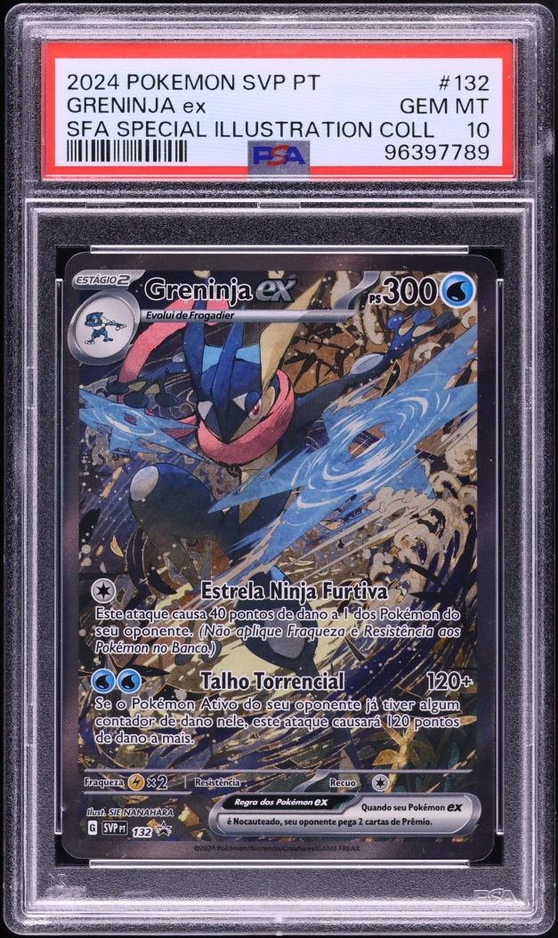 2024 Pokemon Portuguese SV Promo Illustration Collection Alt Art Greninja EX #132 PSA 10 GEM