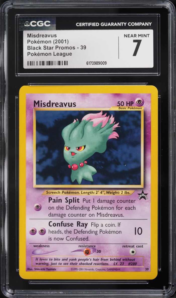 2001 Pokemon Promo League Misdreavus #39 CGC 7 NRMT